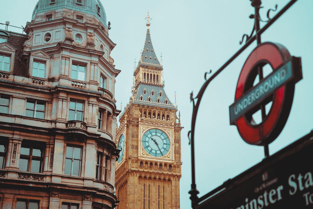 westminster station and big ben