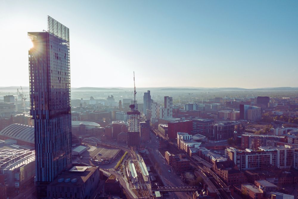 beetham tower manchester skyline