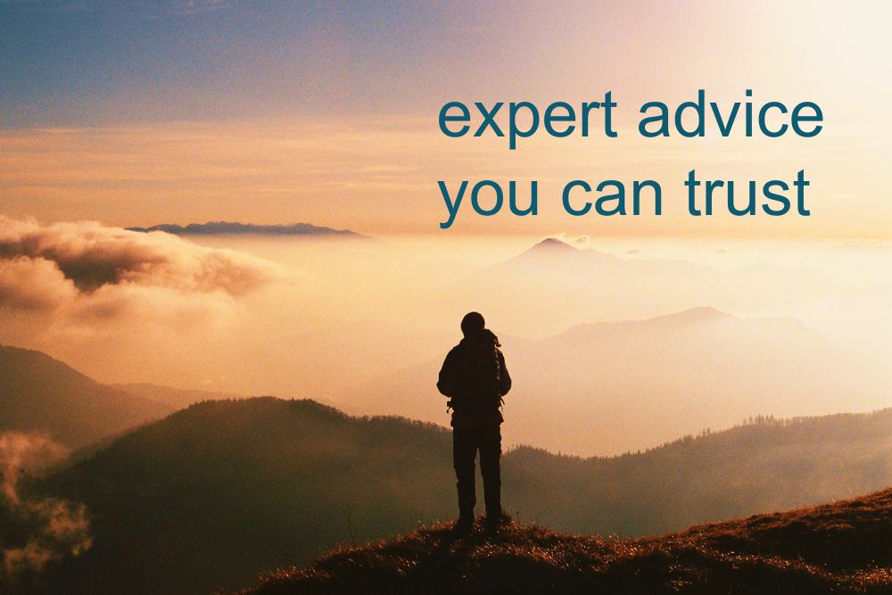 expert advice you can trust man on hillside